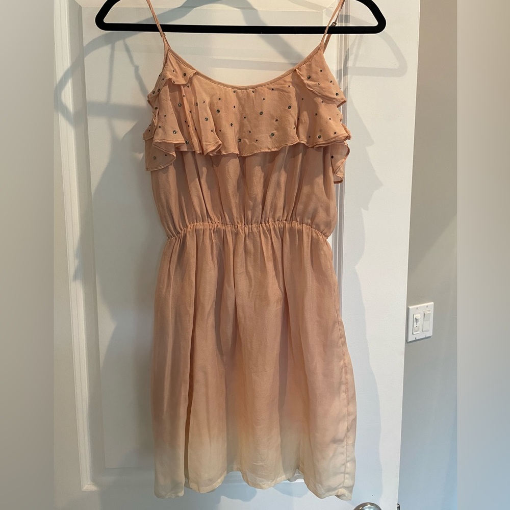 Greylin ombré tan to white mini dress size xs